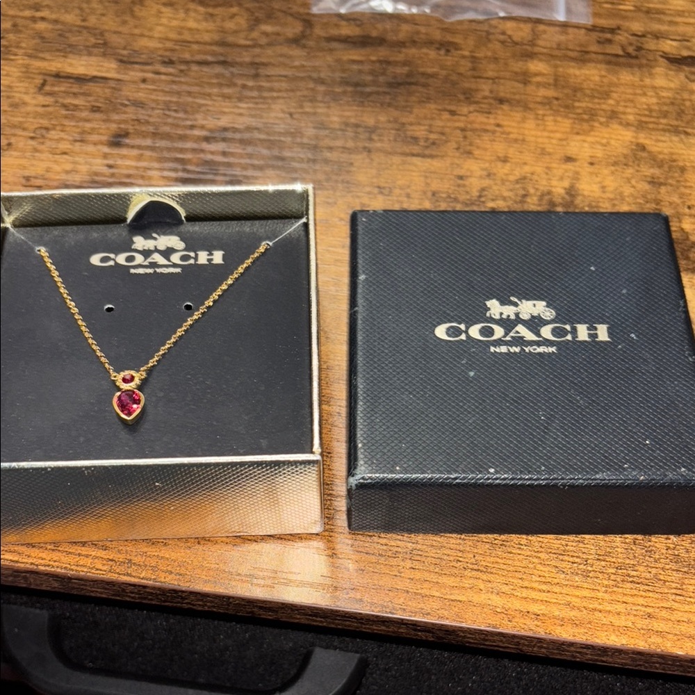 Coach Gold Open Circle Necklace - Picture 2 of 3